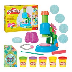 Pasta modellabile Microscopio luminoso 5 barattoli 57gr e accessori PLAY DOH G04945L00