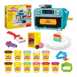 Pasta modellabile ( 11 vasetti 57gr e accessori ) Super fetta di torta playset PLAY DOH G04975L0