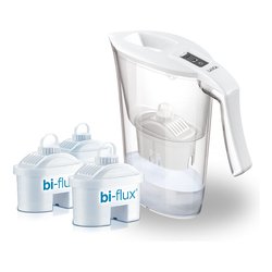 Caraffa filtrante 3000 SERIES Carmen Kit con 3 filtri Bi Flux White e Clear (2,3Lt) J9082