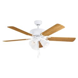 Ventilatore soffitto con luce LAS PALMAS Bianco 35076 (132x47,4cm)