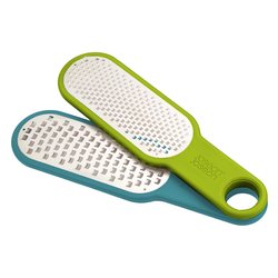 Image of Grattugia set 2 pz grana grossa e fine Plastica DUO Blu e Verde 20204 cod094