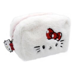 Pochette tessuto sintetico peluche HELLO KITTY Bianco