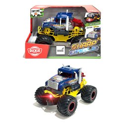 Automodello Monster Sharp Eagle (18cm) frizione luci e suoni DICKIE Blu e Giallo 203764028