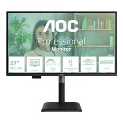 Monitor 27" ( IPS 2560x1440 QHD 120Hz ) Pivot Black Q27P4U