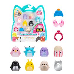 Squish a longs pack con 8 personaggi e accessori 8 pz SQUISHMALLOW Assortito SQAL1300