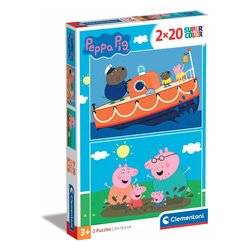 Puzzle 2x20 pz Super Color 36m+ (27x18,5cm) DISNEY PEPPA PIG 24797