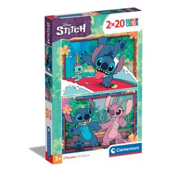 Puzzle 2x20 pz Super Color 36m+ (27x18,5cm) DISNEY STITCH 24809