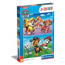 Puzzle 2x20 pz Super Color 36m+ (27x18,5cm) PAW PATROL 24800
