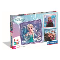 Puzzle 3x48 pz Super Color 5a+ (21x20,5cm) DISNEY FROZEN 25021