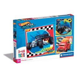 Puzzle 3x48 pz Super Color 5a+ (21x20,5cm) HOT WHEELS 25313