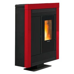 Stufa pellet 10kW SOUVENIR PLUS STEEL 5.0 Bordeaux 5 stelle Classe A+ 1293951