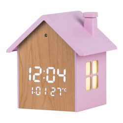 Sveglia Wooden Case Pink JD 9540P