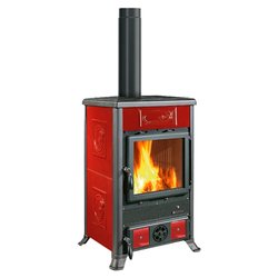 Stufa legna 9kW ROSSELLA R1 16 Ceramica Bordeaux 5 stelle 3004100