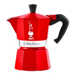 Caffettiera Alluminio 3 Tazze MOKA EXPRESS Nutcracker Rosso 0005366