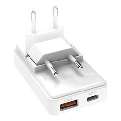 Caricabatterie USB Type-A, USB Type-C FLEXI WALL CHARGER 65W White TETRGANUSBTCFOLD65W