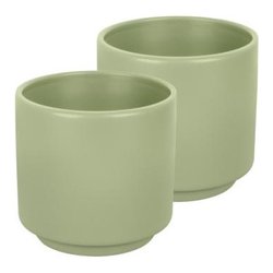 Set tazzine campeggio antislip 2 pz (5,5x5,5cm) melamina DOLOMIT Green 0830031C C43