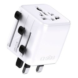 Adattatore da viaggio Universal Australia, Europa, Regno Unito, USA 250V 10A White TEADAPTUNI