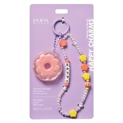 Happy charms braccialetto  happy moschettone lilla + lip gloss sugar pink