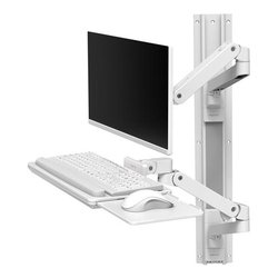 Supporto monitor TV parete ( 10 Kg ) VESA 100 x 100 LX PRO SERIES Wall Mounted Workstation White 45 696 290