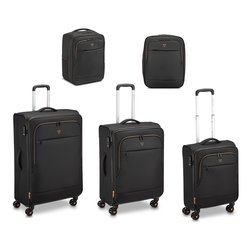 Set trolley morbidi 3 pz tg. S/M/L con 2 zaini cabina FLYOVER Nero 41411001