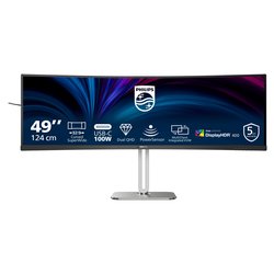 Monitor 49" ( LED 5120x1440 DQHD 75Hz ) 5000 SERIES Curvo Silver e Black 49B2U5900C 00