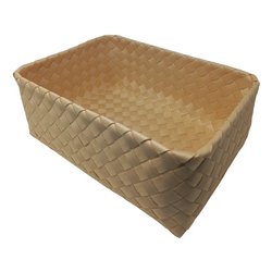 Cestino tavola Plastica (27x19x10cm) con telaio bordo rinforzato inox BUFFET Beige 2465N027PCV