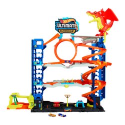 Garage Playset Ultimate Mega con 2 auto 1:64 HOT WHEELS HKX48