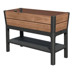 Fioriera cassetta rettangolare alta plastica (113x48x79,5cm) Garden Bed DARWIN Ashwood K259914