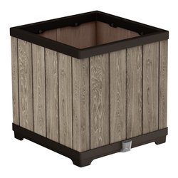 Fioriera cassetta quadra plastica (45,5x45,5x45,5cm) Knock Down Planter Square SIGNATURE Ashwood K260788