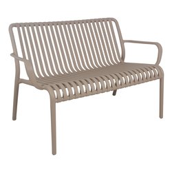 Divano polipropilene PAMPLONA 2 posti lineare Cappuccino PP 776C