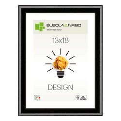 Cornice legno (13x18cm) DESIGN FRANK Nero lucido 12 NE 04