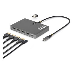 HUB 3 in 1 Quad Monitor Gray QUAD USB HDMI ADAPT