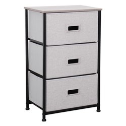 Cassettiera salvaspazio 3C in MDF rivestito (45x30x95cm) Grigio chiaro 5L 202