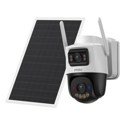 Videocamera sorveglianza Kit AOV 4G Dual Lens e Solar Panel White 3K 2880x1620 IPC SA70F 10M1T2 EU FSP008