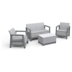 Set da esterno polipropilene SCANDI 4 posti Ash grey e Storm grey 264037