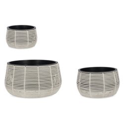 Set porta vasi piante Set3 p.vaso c-vaso basso grigio XIAN 0790866