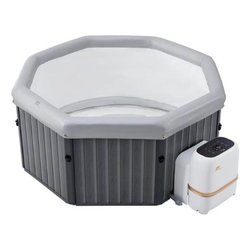 Spa idromassaggio rigida smart Wifi (193x193x73cm) 6 persone TUSCANY Grigio effetto legno FTU062W