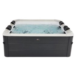 Spa idromassaggio rigida smart Wifi (180x180x65cm) 6 persone OSLO AERO PLUS Marrone effetto legno FOS063WAP