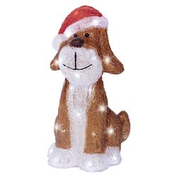 Cane luce fissa (17x16x30cm) (1pz) 30 luci - LED Bianco freddo IP44 Brown 490371