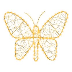 Farfalla 2 giochi di luce (28x1x23cm) (1pz) 155 luci - MICROLED Bianco caldo e Bianco freddo IP44 493994