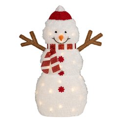 Pupazzo di neve luce fissa (61x18x82cm) (1pz) 30 luci - LED Bianco caldo IP44 494005
