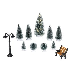 Alberi con luci luce fissa (1pz) 12 luci - MICROLED Bianco caldo IP20 488462