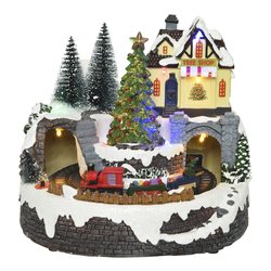 Paesaggio con movimento e luci (18,5x18,7x17,9cm) Assortito 484378