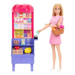 Set bambola Malibu fa la spesa con bancarella mercato BARBIE JCT05
