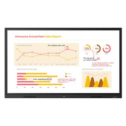 Display professionale 65" 3840x2160 UHD 4K CREATEBOARD Interactive Digital Board Black 65TR3BQ B