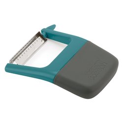 Sbucciatore con pelaverdure Julienne Plastica DUO Azzurro e Grigio 20208
