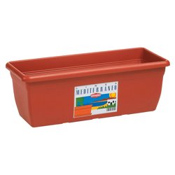 Cassetta per piante plastica (40x20x16cm) MEDITERRANEO Terracotta 79945
