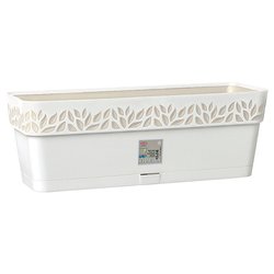Cassetta piante con riserva acqua plastica (50x18x17cm) OPERA CLOE Bianco 94400