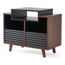 Mobile HI FI OSLO 800 Black e Walnut (80cm) NOROSVI80ABSWN