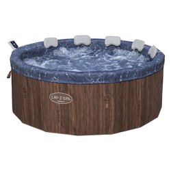 Spa idromassaggio Toronto AirJet semirigido Wi-Fi (196x70cm) 5 - 7 persone LAY Z SPA Marrone effetto legno 6001W